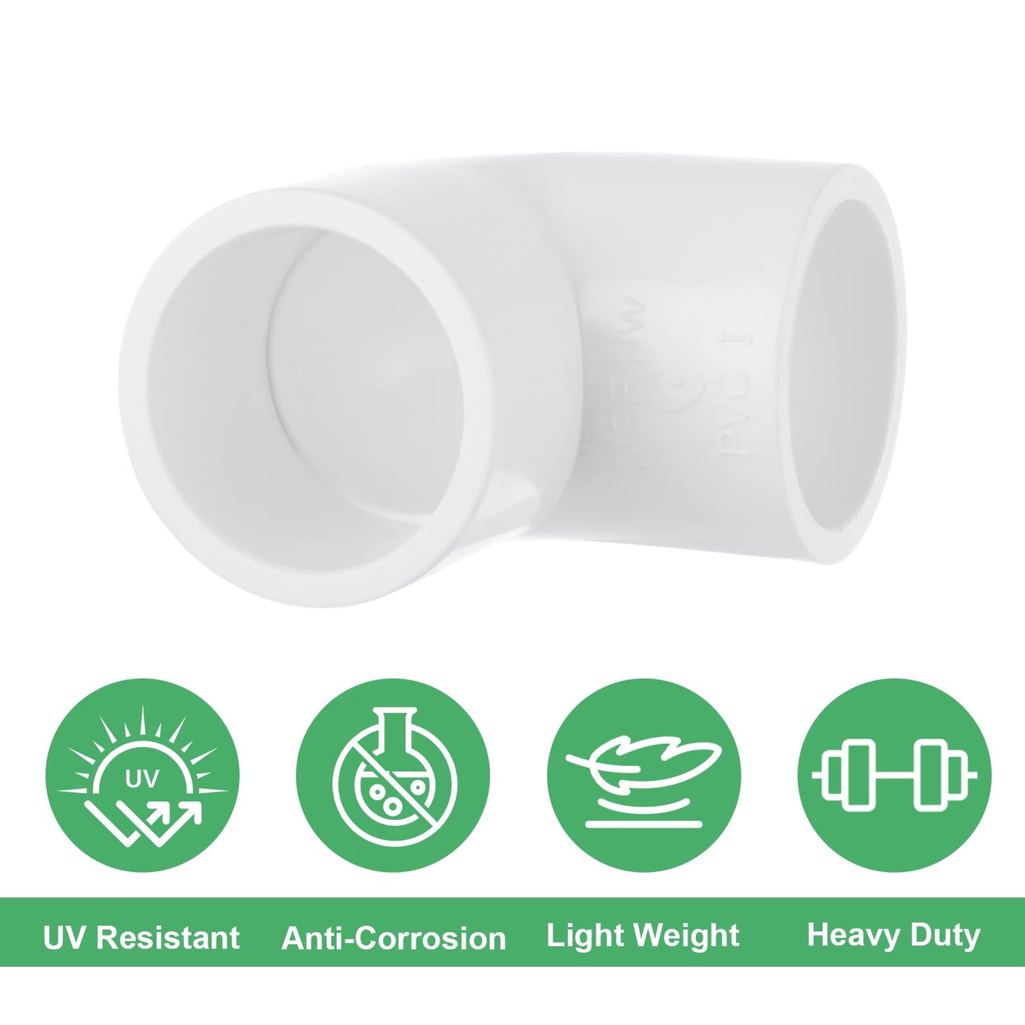 30pcs 3/4 PVC Fittings 90 Degree Elbow 2 Way PVC Pipe Fittings Right Angle Elbow PVC Adapter Furniture Build Grade PVC Pipe Adapter Fittings SCH40 PVC Corner Fittings