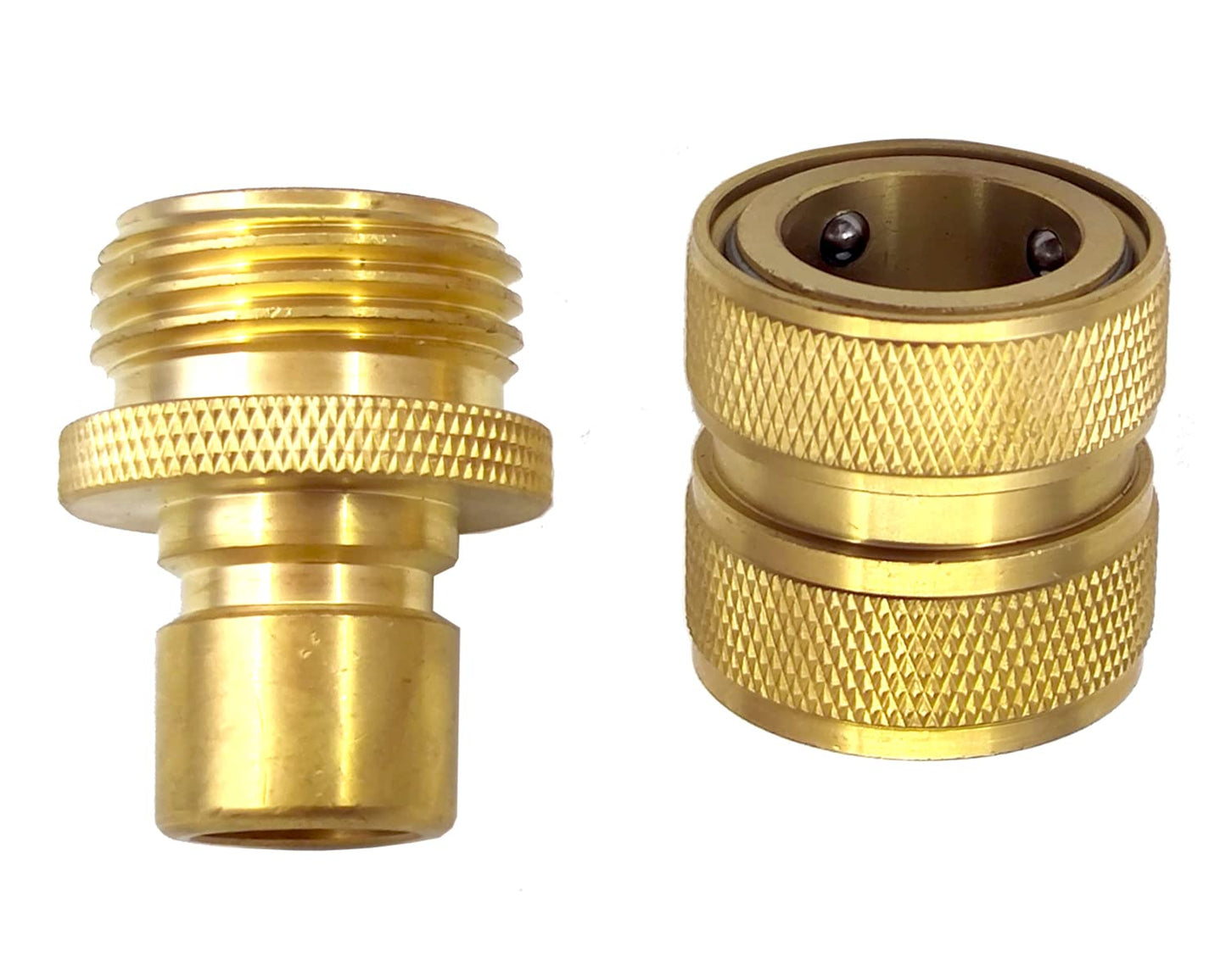 VASLON Garden Hose Quick Connect Fittings Brass Hose Quick Connector Water Hose Connector 3/4" GTH Thread Connector (3 Female Coupler+ 6 Male Nipples)