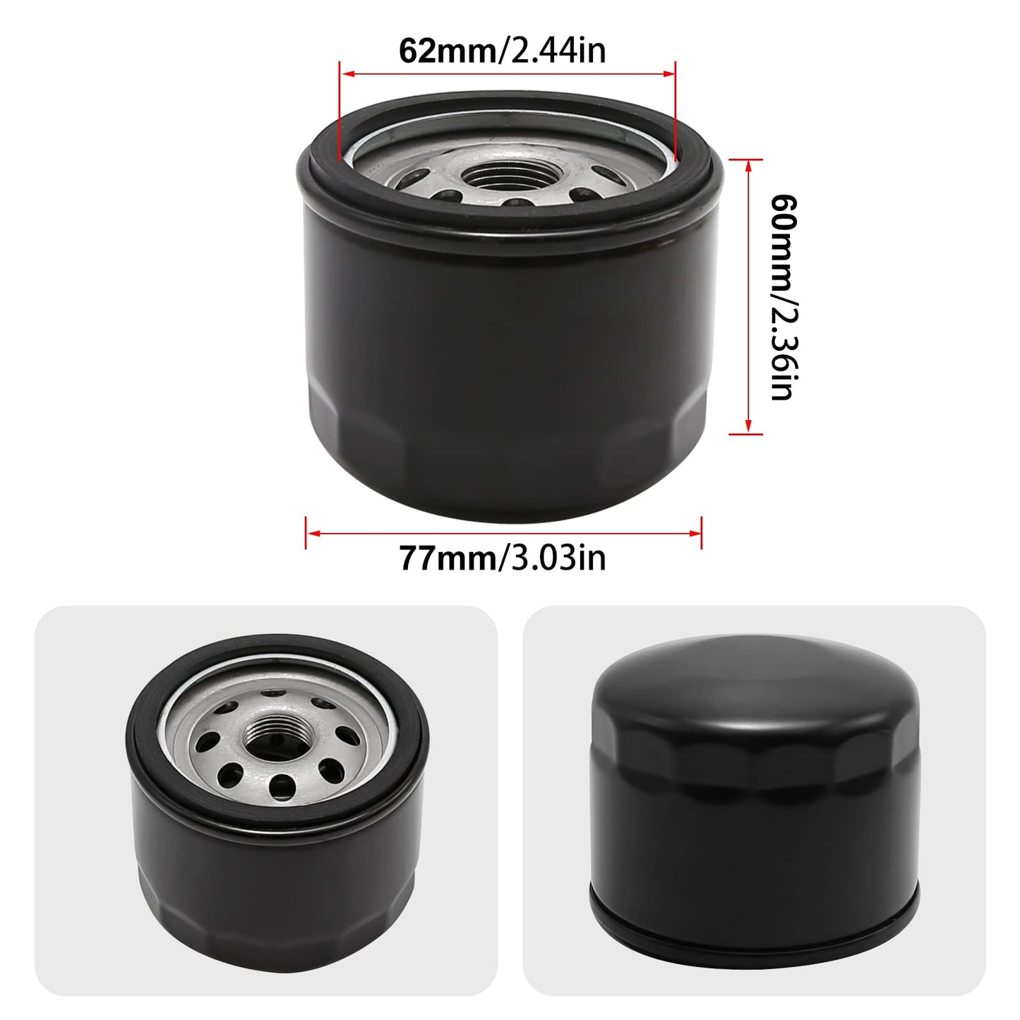 Vkinman 11013-7047 Air Filter 49065-7007 Oil Filter Replacement for Kawasaki FR651V FR730V FS481V FS541V FS600V FS730V Engine Lawn Mower Tractor Tune Up Kits