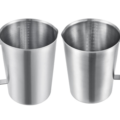Stainless Measuring Cup (2000ML), KSENDALO 8 Cup Stainless Measuring Cup, Stainless Pitcher with Marking with Handle, 64 Ounces (2.0 Liter)