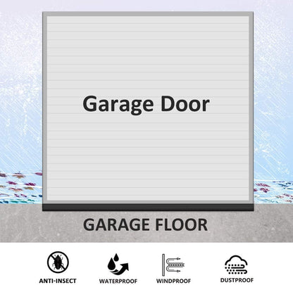 DGSL Universal Garage Door Seal, Garage Door Rubber Seal Strip Replacement, Weatherproofing Garage Door Weather Stripping with Nails (20 Feet)