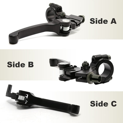 7/8 Folding Clutch Brake Lever Perch with Clutch Cable Replacement for 110/125/140/150cc SSR125 RFZ YZ Ruckus TaoTao DB17/27 Apollo DBX15/18/19 Z20 Xmotos Thumpstar Kayo Piranha Pit Dirt Bike (Black)
