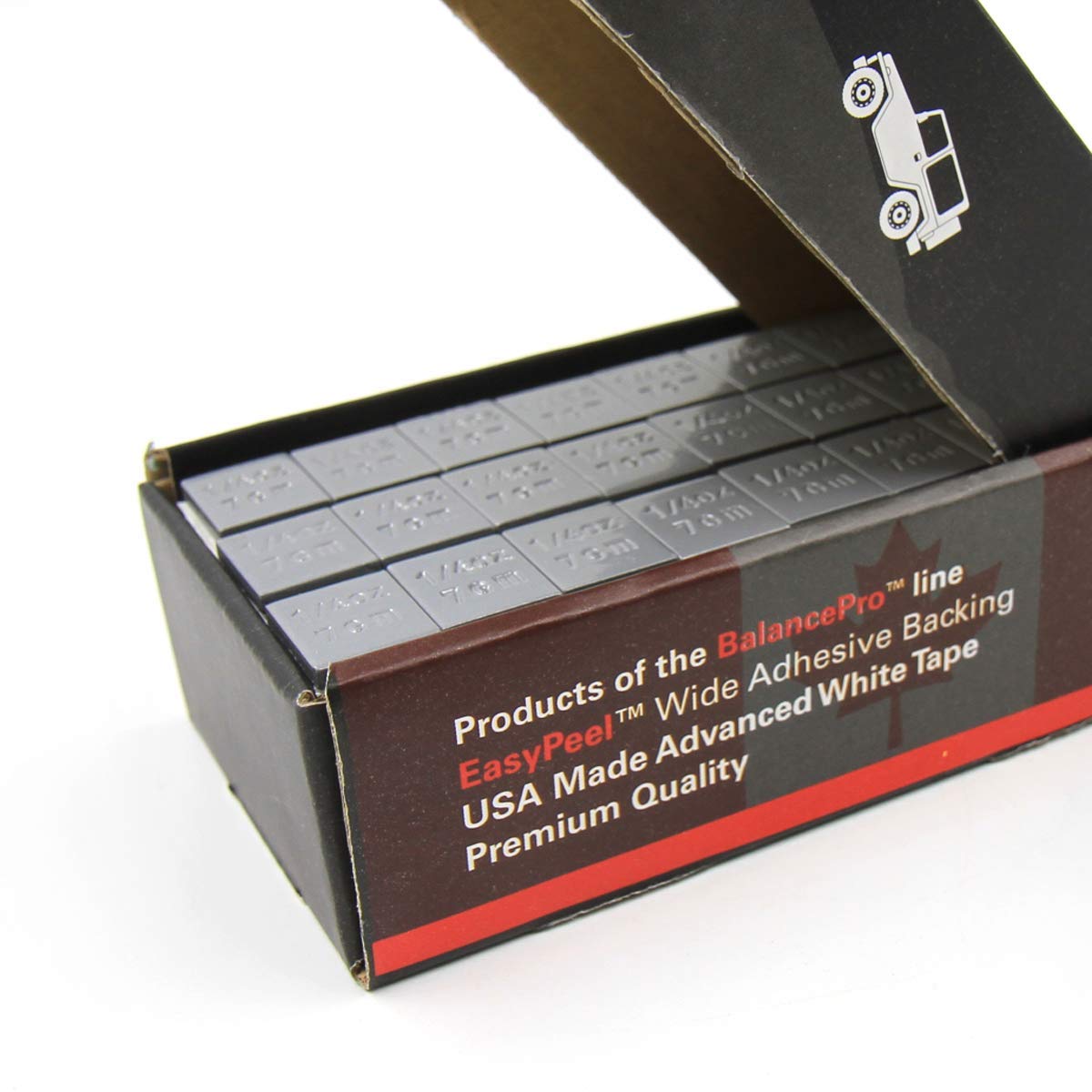 CKAuto 1/4oz, 0.25oz, Grey Adhesive Stick on Wheel Weights, Easy Peel, Low Profile, US OEM Quality, 60 oz/Box (240pcs) …
