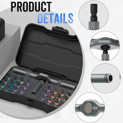JoiTrs 24 in 1 Magnetic Ratcheting Screwdriver Set with Handle Portable Mini Precision Repair Tool Kit