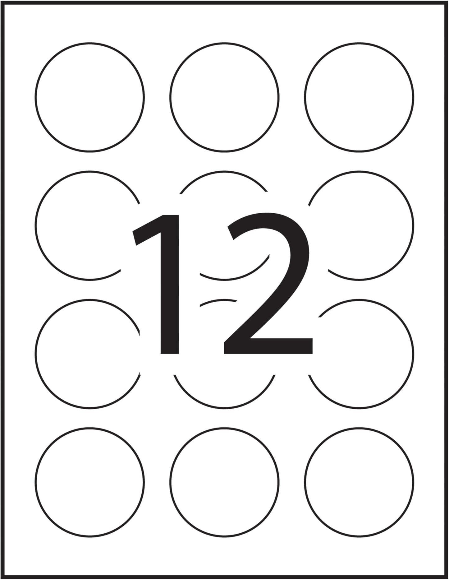 Avery Matte White Round Labels, 2" Label, for Laser/Inkjet Printers, Easy Peel, Print to Edge, 120 Permanent White Labels, Apply on Paper/Cardboard/Metal/Glass/Plastic, (22859) Made in Canada