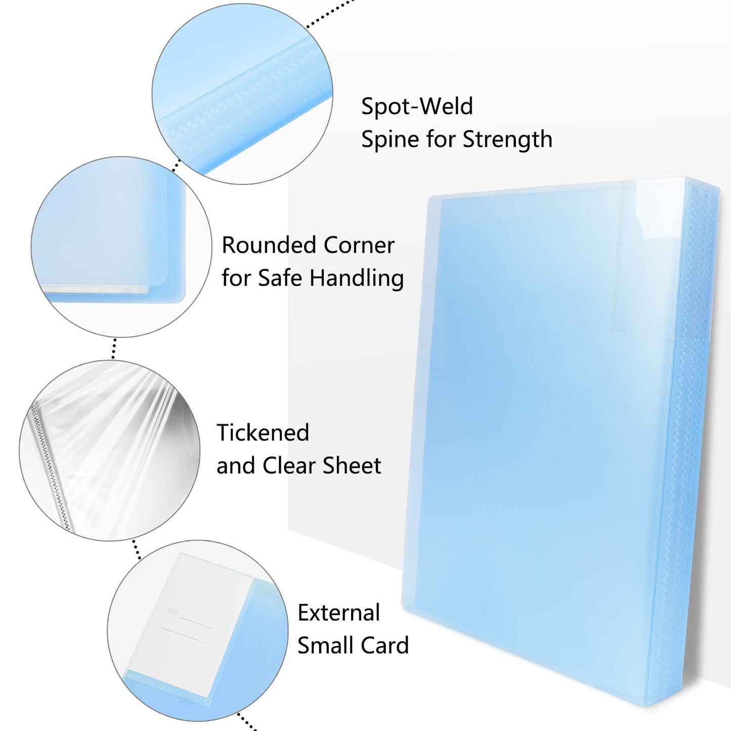 4Pcs Presentation Book with Clear Sheet Protectors, 60 Pockets A4 Portfolio Folder Binder Display 120 Pages Bound Sheet Protectors Brinder for Document, Kids Artwork, Diamond Painting