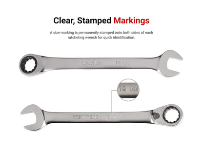 TEKTON 9/16 Inch Reversible 12-Point Ratcheting Combination Wrench | WRC23314