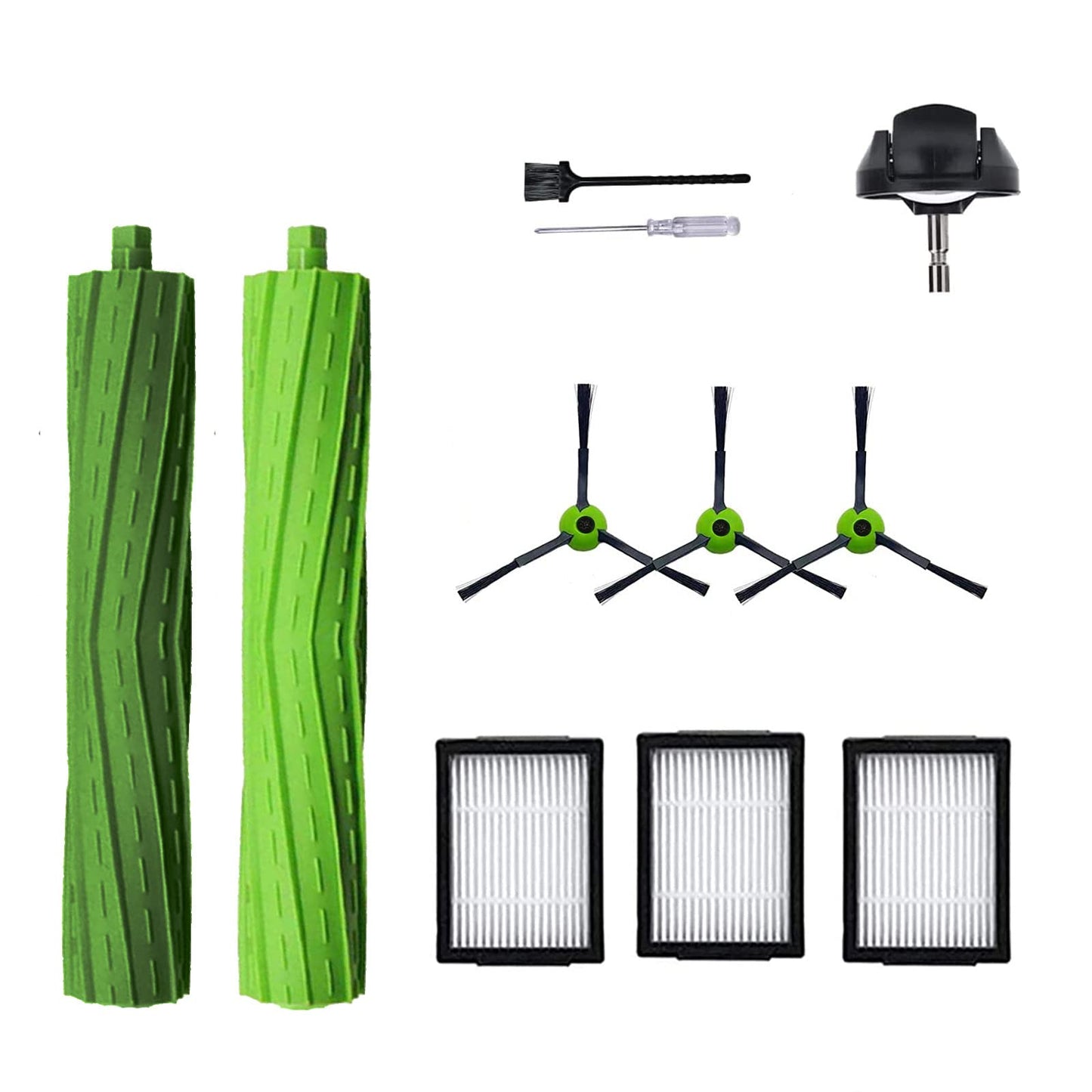Rumba Replacement Parts Accessories for iRobot Roomba i7 j7 i6 i8 i3 i4 i1 e5 e6 I E Series Vacuum Cleaner Includes 1 Pack Roller Brush, Front Caster Wheel,and 3 Pack Filter,Side Brush