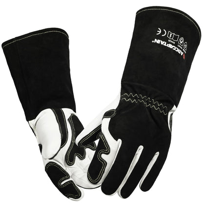 ARCCAPTAIN Tig Welding Gloves Premium Goatskin Grain Leather, Dexterity, Comfort, Duralble Tig Gloves for Work Protection