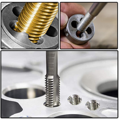 Saipor M20 X 1.5 Metric Tap and Die Set M20 X 1.5mm HSS Straight Fluted Machine Thread Right Hand Screw Tap and Round Threading Die