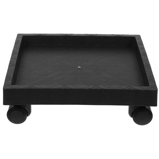 Toddmomy Square Plant Caddy with Wheels 11.41 Inch Thickened Plastic Flower Pot Tray Holder for Indoor Outdoor Garden Patio Balcony Clean Water Soil