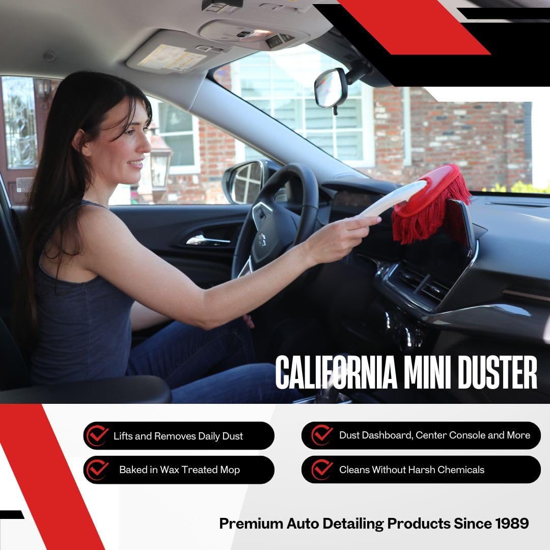 The Original California Car Duster 62447-8B Mini Duster, Red
