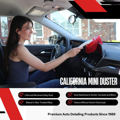 The Original California Car Duster 62447-8B Mini Duster, Red