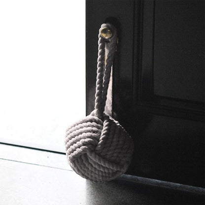 Zilphoba Door Stopper, Decorative Rope Ball Weighted Outdoor Door Stop