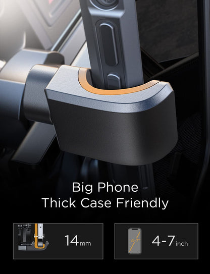 AINOPE Car Phone Holder Mount Vent 2025 Gravity Air Vent Phone Holders for Your Car for iPhone 16 Pro Max with Vent Clip Hand Free Cell Phone Car Mount Holder for iPhone 15 Plus Samsung Silver