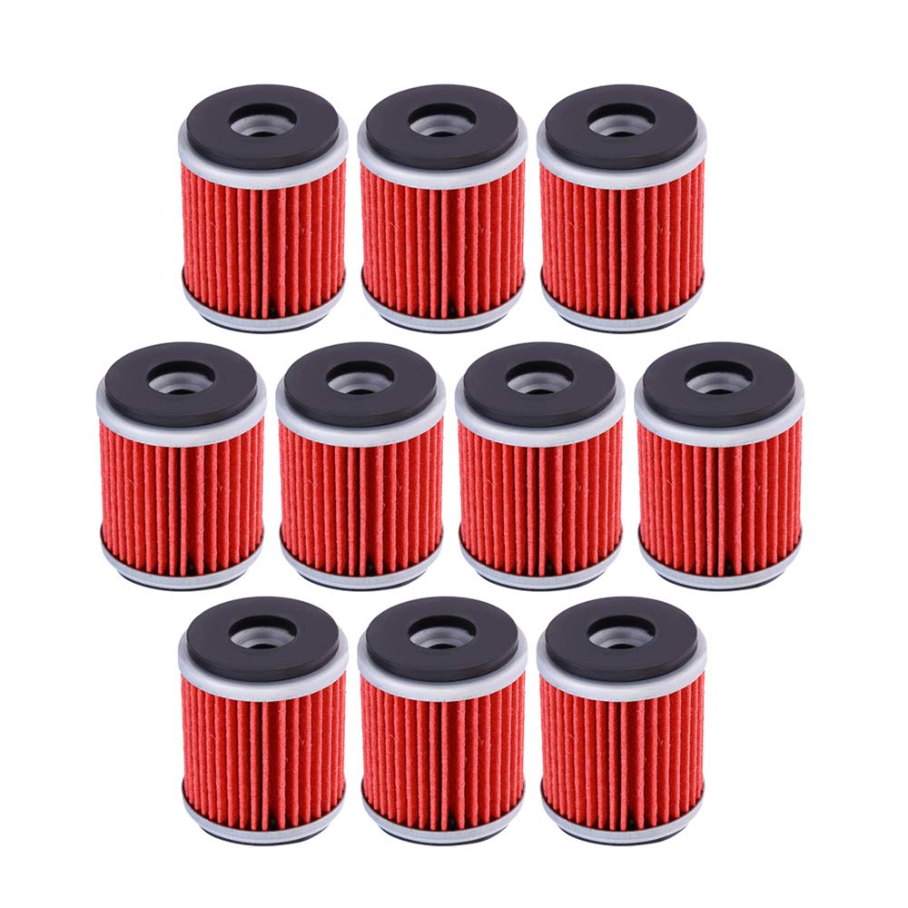 Saihisday Oil Filter Replacement for Yamaha WR250F WR450F WR250X WR250R YFZ450X YFZ450R YZ250 XT250 YFZ450 YZ250F YZ450F YBR250(10Pcs)
