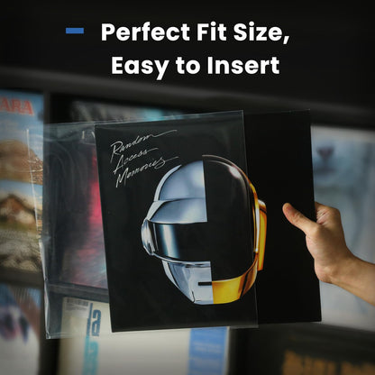 TAKMORK 12" LP Vinyl Record Protective Sleeves: 50 Crystal Clear & Durable 3 Mil Thick Outer Sleeves