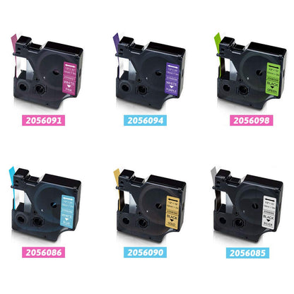 Absonic Compatible Label Tape Replacement for Colorpop D1 12mm 0.47 Label Maker Tape for LabelManager 160 280 210D 360D 420P, Black/White on Gold/Green/Blue/Pink/Purple/Silver Glitter, 1/2" x 10'