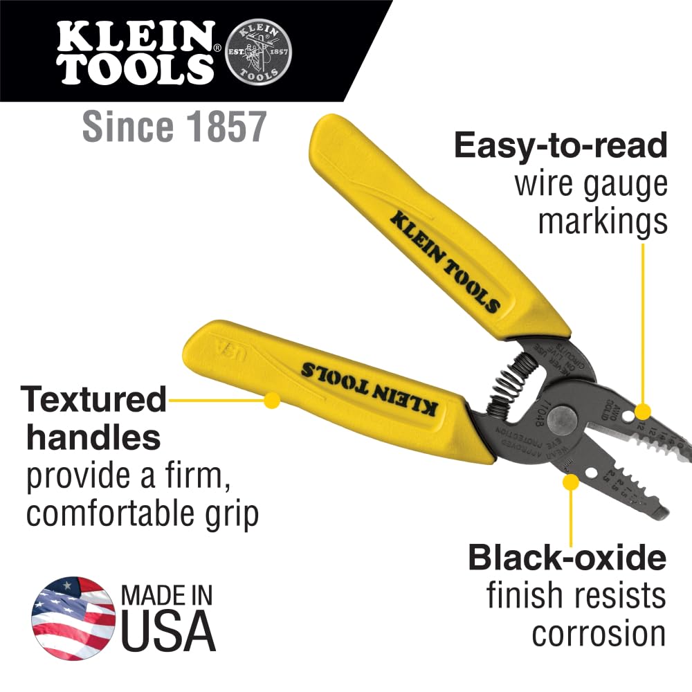 Klein Tools 11048 Dual Wire Stripper Cutter for Solid Wire