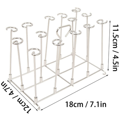Skewer Stand, Air Fryer Rack Skewer Stand, Detachable Stainless Steel BBQ Skewers Rack Holder, Air Fryer Accessories Skewer Accessory, Compatible with DZ201 Foodi 8 Quart