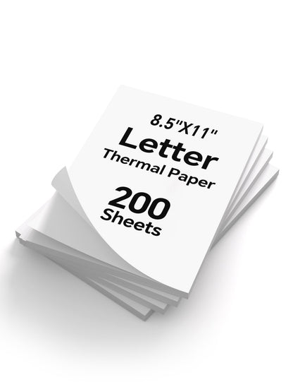 200 Sheets Thermal Printer Paper 8.5x11 US Letter Thermal Paper Compatible with MT610 Pro and Other Thermal Portable Printer