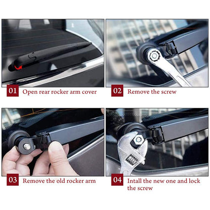 Rear Windsheild Wiper Arm Blade for Nissan Rogue 2008-2013, Nissan Juke 2011-2016# 28780-JM00A, Back Window Wiper Set