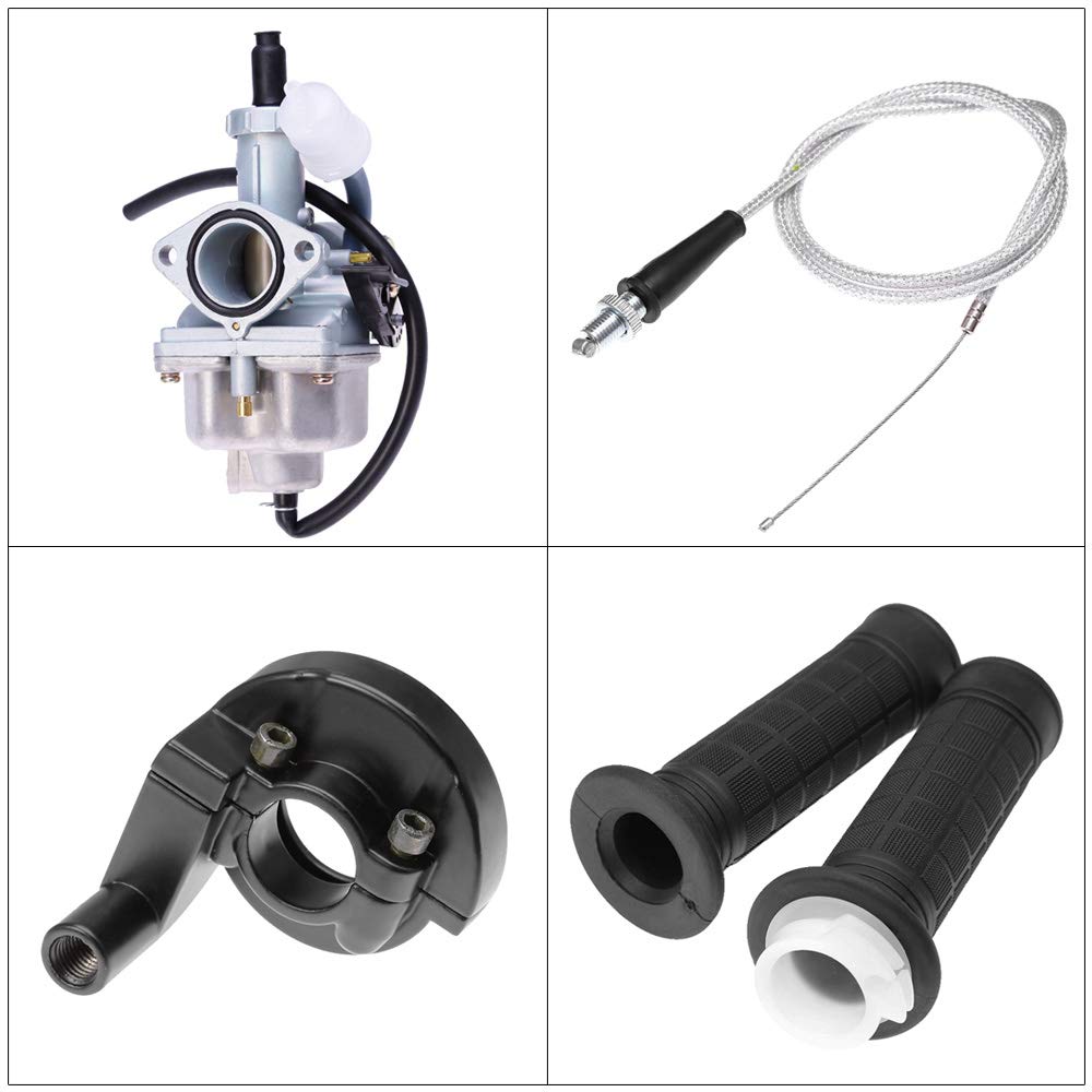 PZ26 Carburetor Carb Replacement for HONDA XR 100 XR 100R XR100R XR100 CRF100F XR200 XR200R XL125S XL100S CB125S with Handlebar Hand Grips Throttle Cable
