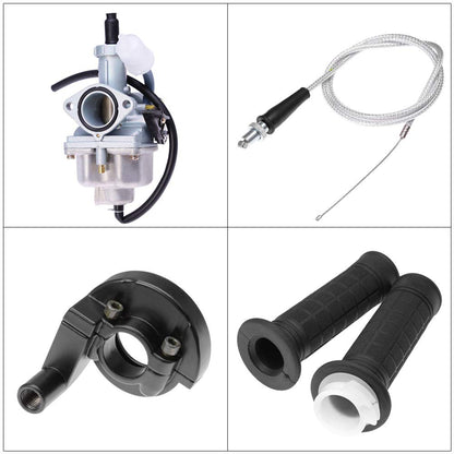 PZ26 Carburetor Carb Replacement for HONDA XR 100 XR 100R XR100R XR100 CRF100F XR200 XR200R XL125S XL100S CB125S with Handlebar Hand Grips Throttle Cable