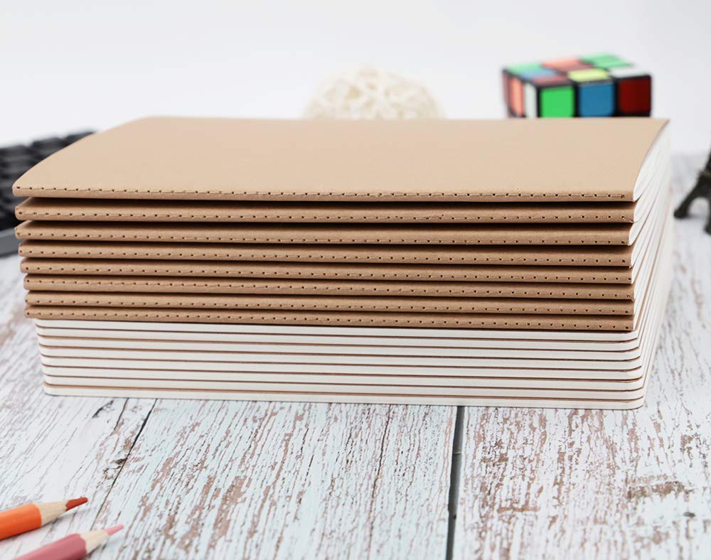 16 Pack Notebook Journals for Travelers, Students and Office, Writing Diary Subject Notebooks Planner with Thick Paper, 60 Pages, 30 Sheets, 8.3x5.5 inch, A5 Size, Travel Journal Set (Blank)