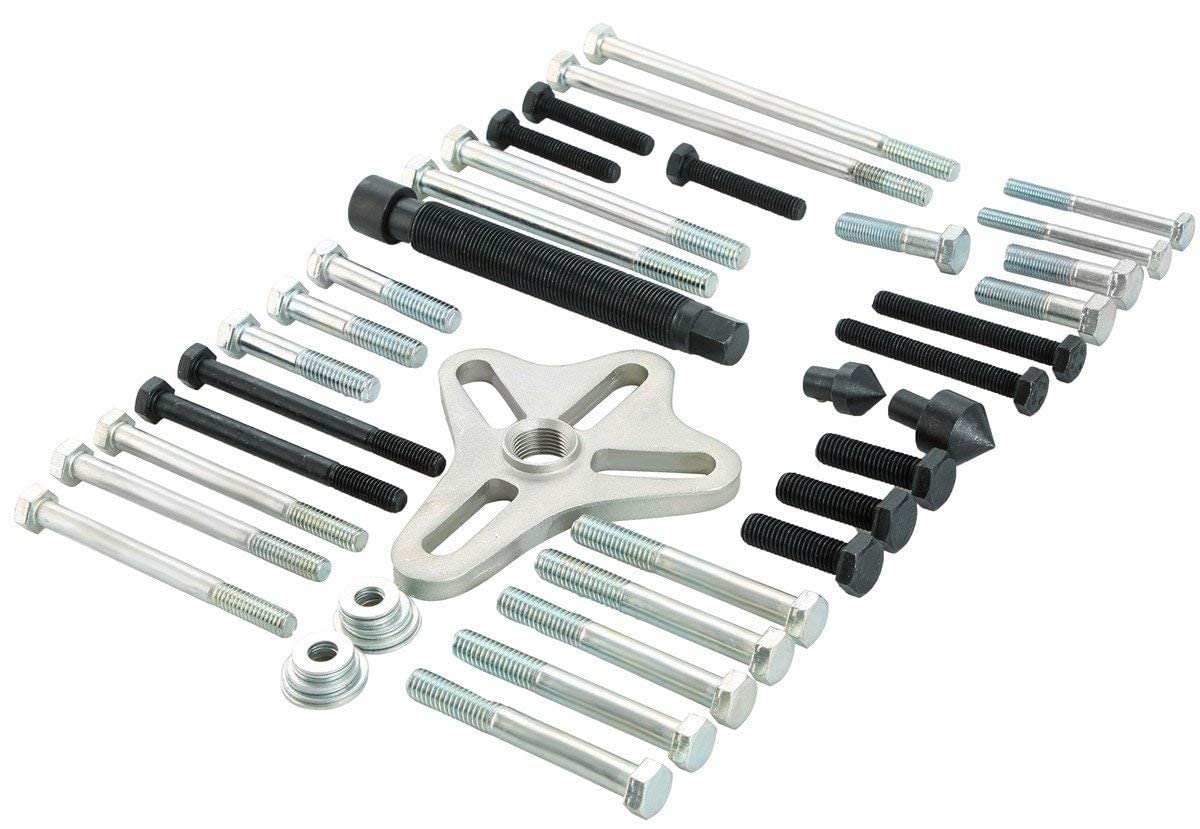DASBET 46Pcs Harmonic Balancer Puller Set, Steering Wheel Puller, Gear Puller, Crank Shaft Pulley w/Case
