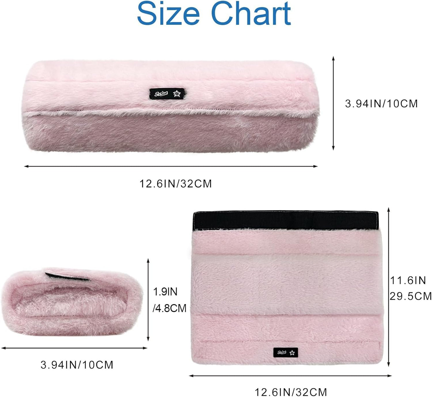 SPRING SEAON Wheelchair Armrest Covers 2 Pack Soft Memory Foam Wheelchair Armrest Pads Wicking Washable for Office Transport Chair(Pink)