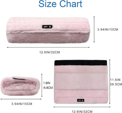 SPRING SEAON Wheelchair Armrest Covers 2 Pack Soft Memory Foam Wheelchair Armrest Pads Wicking Washable for Office Transport Chair(Pink)
