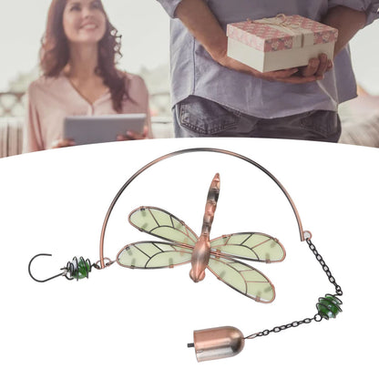 CHICIRIS Dragonfly Wind Chimes Decor, Dragonfly Wind Chimes, Waterproof Beautiful Melody Iron Hanging Ornaments for Home Decoration