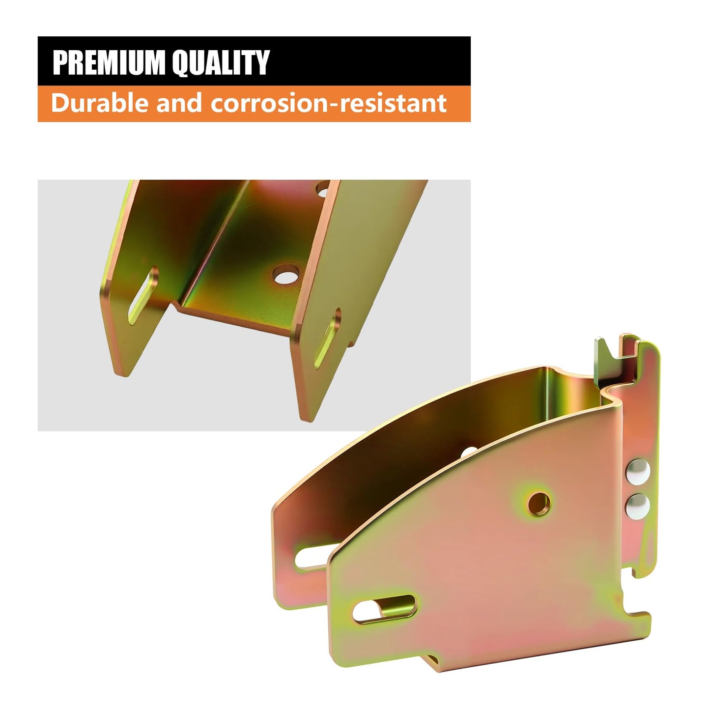 SALUINOKI E-Track Wood Beam End Socket 4 Pack with Screws, E Track 2x4 Bracket for Wood, Zinc-Coated Steel E-Track Accessories for E-Track Tie Down System