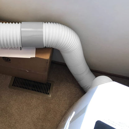 UNAOIWN Portable Air Conditioner Hose with Coupler, 5.9"/15CM Anti-Clockwise Thread Universal AC Exhaust Vent Duct, AC Tube Hose Kit Extension Parts Accessories Length up to 59”