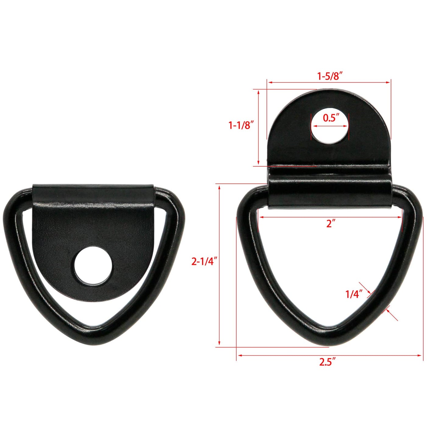 12PCS V Ring Tie Down Anchors 2" Diameter Steel Tie Down V-Ring Bolt On Trailer Anchor for Trailer,Cargo,Truck,Warehouse,Boat