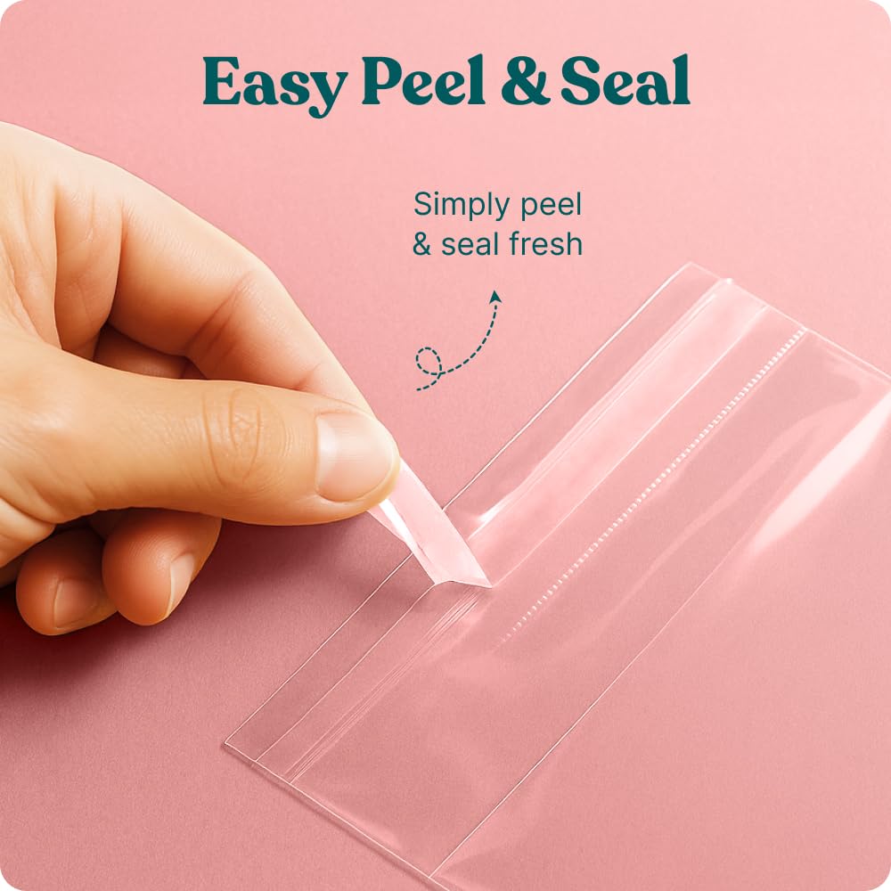 9" X 12" Self Sealing Cellophane Bags (200 Pack) - Clear Cookie Bags With Seal for Baked Goods Packaging, Cookie Wrappers, Bakery Packaging, Bake Sale, Candy, Treats, Goodies, Gifts, Party Favors