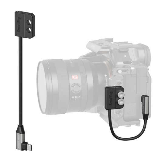 SmallRig USB-C Cable Male to Female [20Gbps, 240W], with 1/4''-20 Screws for Camera Cage, L-Shape Mount Plate, USB 3.2 Gen 2x2 Fast Data Transfer & Power Delivery Cable - 5595