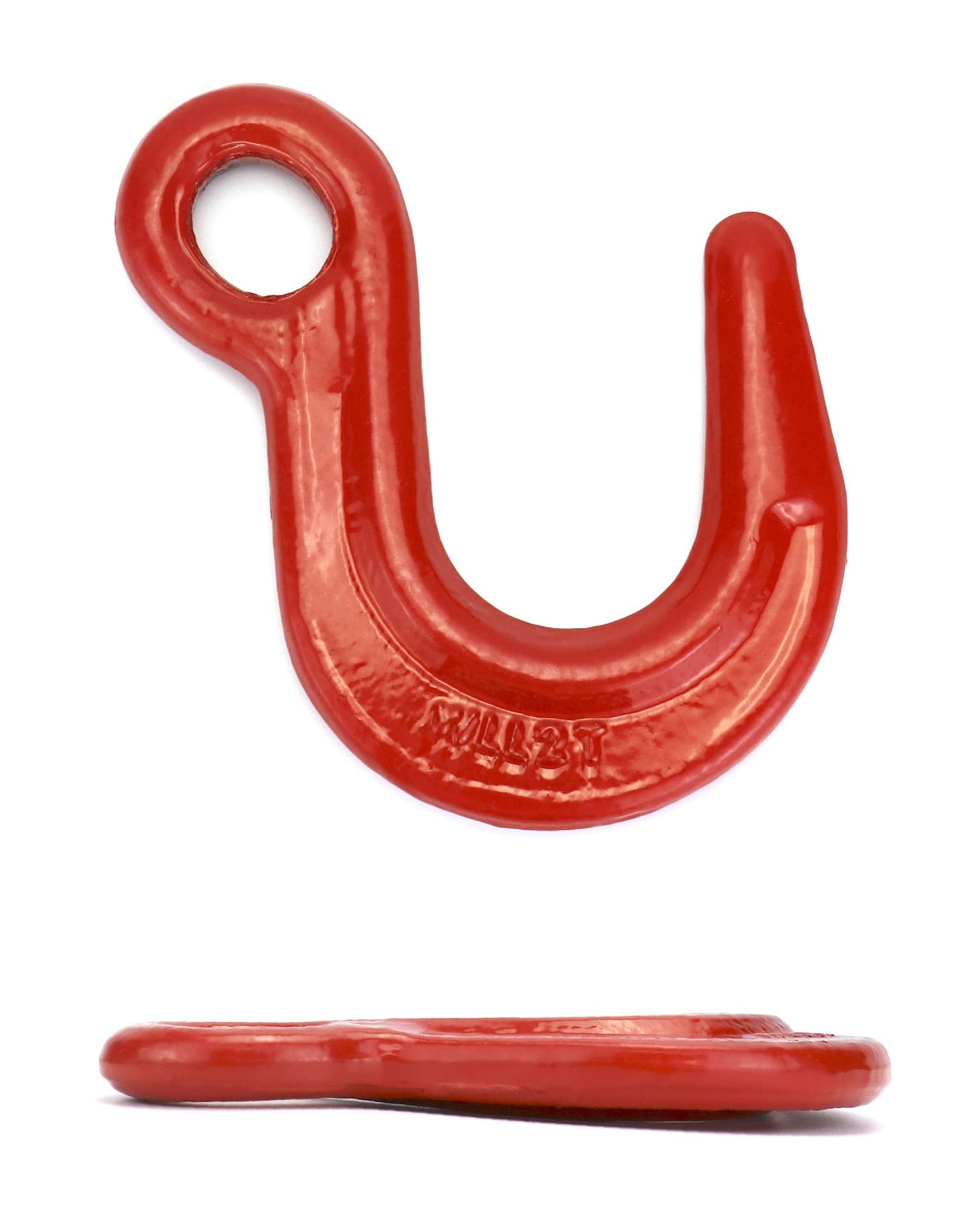 QWORK Alloy Steel Large Opening Lifting Hook, 2 Pack 4400 lbs Strong Load-Bearing Crane Hoist Hook Easy to Install The Sling for Construction Engineering, Factory Hoisting, Harbor Hoist, 2Ton