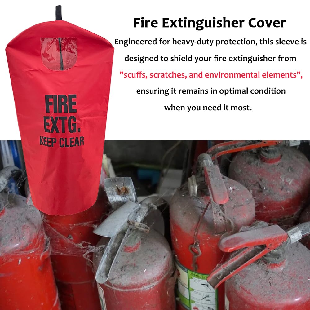 Fire Extinguisher Cover, Heavy Duty Fire Sa-fety Protective Sleeve from Scuffs & Scratches Accessories, 17"Wx22"L, 1 Pcs (5-13LB)