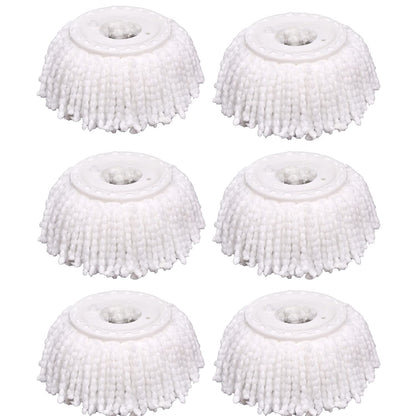 6 Pack Spin Mop Head Refill, Universal Round Mop Head Replacement, Microfiber, Machine Washable