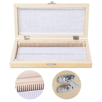50PCS Biology Glass Prepared Microscope Slides Specimens Wooden Slide Storage Box Case Biology Slide Holder Scientific Microscope Slide Box