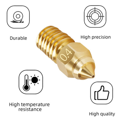 Creality 22PCS Ender 5 S1 Brass Nozzles Kit, 3D Printer 10PCS 0.4mm and 2PCS 0.2mm, 0.3mm, 0.5mm, 0.6mm, 0.8mm, 1.0mm Nozles Kit for Ender 3 V3 SE, Ender 5 S1, Ender 7, Spider 1.0