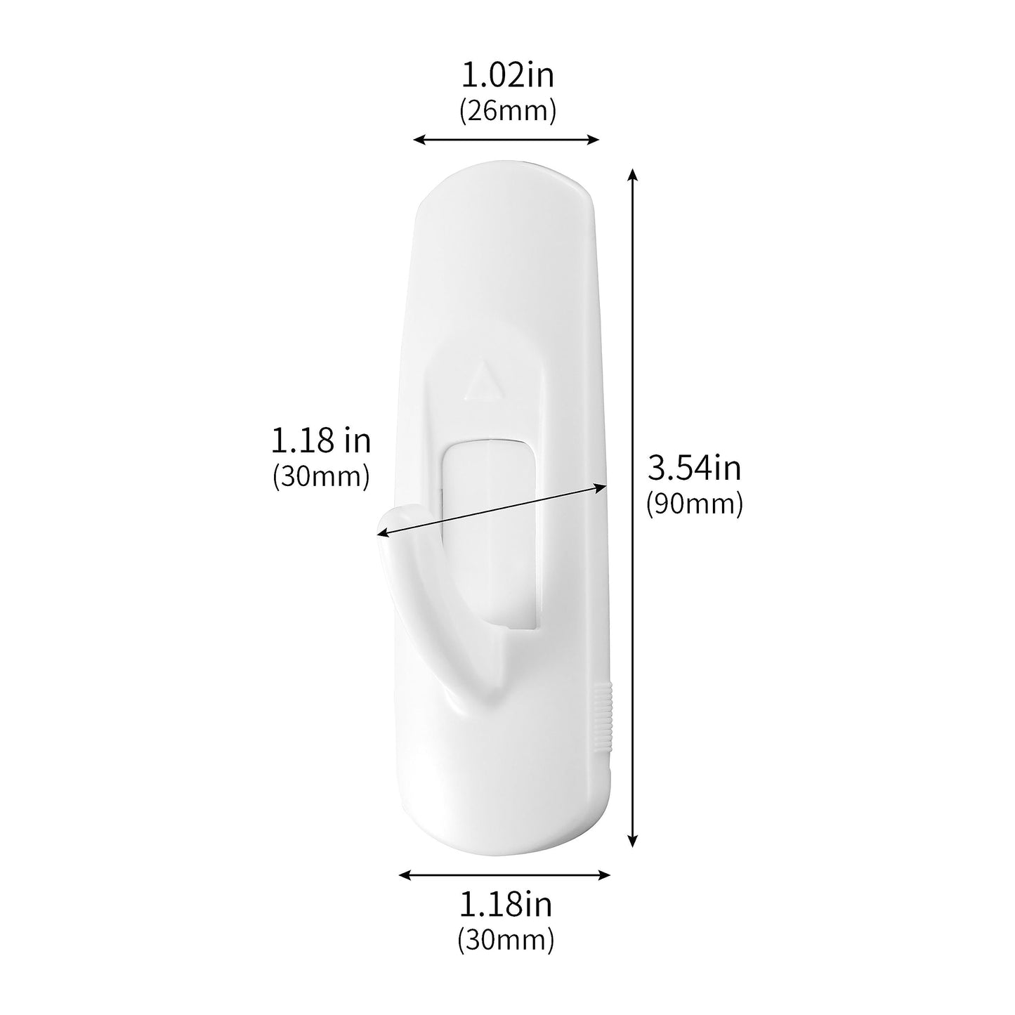 14 Large Hooks+20 Removable Strips, White Utility Hooks, Heavy Duty with Adhesive Strips, Damage-Free Organize Hooks, No Tools Wall Hook for Hanging, Value Pack