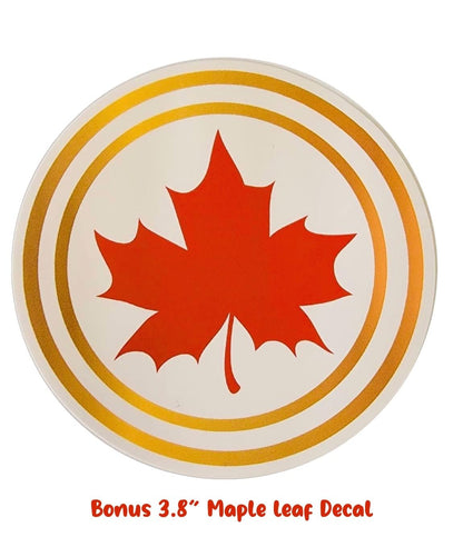 Roll of Oracal 651 White Craft Vinyl - Permanent Adhesive Vinyl for Cricut, Silhouette, and Cameo Vinyl Cutters - Gloss Finish - Outdoor and Indoor - Bonus 3.8" Maple Leaf Decal (12 Inch x 15ft)