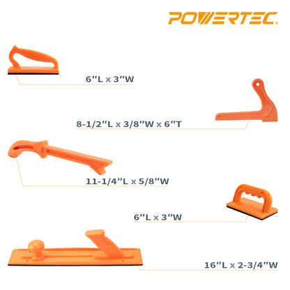 POWERTEC 71009 Safety Push Block and Stick Package, 5-Piece