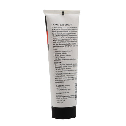 AGS SIL-Glyde 4 oz Tube Silicone Based Brake Assembly Lubricant for Eliminating Disc Brake Squeal - Moisture Proof, Heat Resistant, Rust and Corrosion Protector