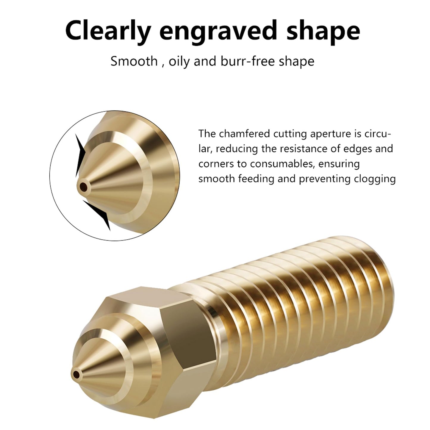 15PCS K1 Brass Nozzles Kit, 3D Printer High Speed 5PCS 0.4mm Nozzles and 2PCS 0.2mm, 0.6mm, 0.8mm, 1.0mm, 1.2mm Nozzles Kit for K1, K1 Max, Ender 3 V3 KE