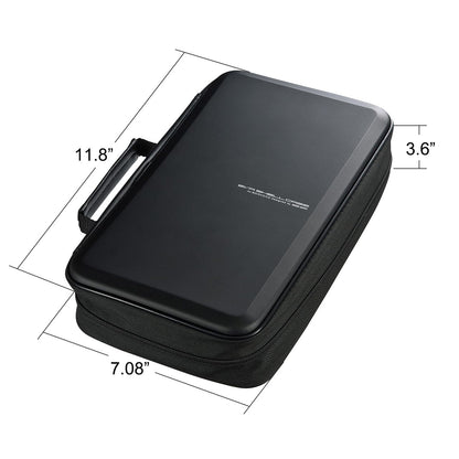 SANWA 104 Capacity CD Case, Portable DVD Storage Case, EVA Protective Music Movie Game Blu-ray Disc Wallet, Holder, Binder with Handle, Media Storage for Car, Home, Office, Black (Japan Brand)