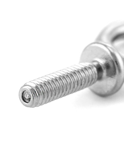 QWORK Eye Bolt, 20 Pack 1/4" - 20 x 1" Marine Grade Stainless Steel Lifting Ring Threaded Eyebolts
